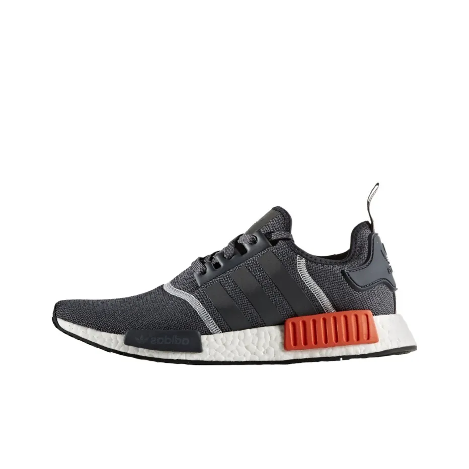 Adidas Originals NMD_R1 GREY Красный Non Slip Легкий Низкий Топ Casual Унисекс Серый Красный