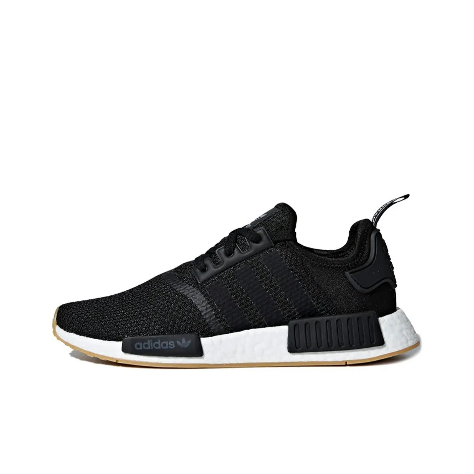 Adidas Originals NMD_R1 Черный Gum Амортизация Противоскользящий Низкий Топ Кэжуал Унисекс Черный Белый 2018