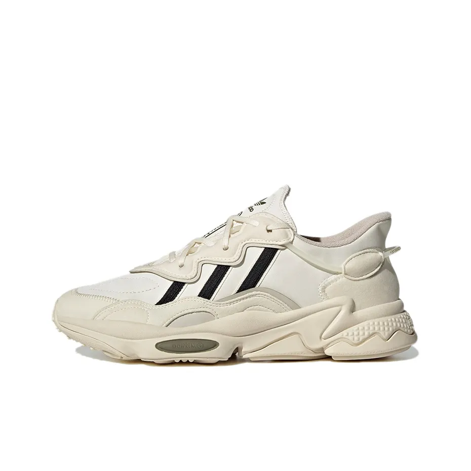 Adidas Originals Ozweego Series Slip-resistant Abrasion-resistant Lightweight Low Top Casual Unisex Beige Black Adidas Originals Ozweego Series Противоскользящий Устойчивый к истиранию Легкий Низкий Топ Повседневный Унисекс Бежевый Черный