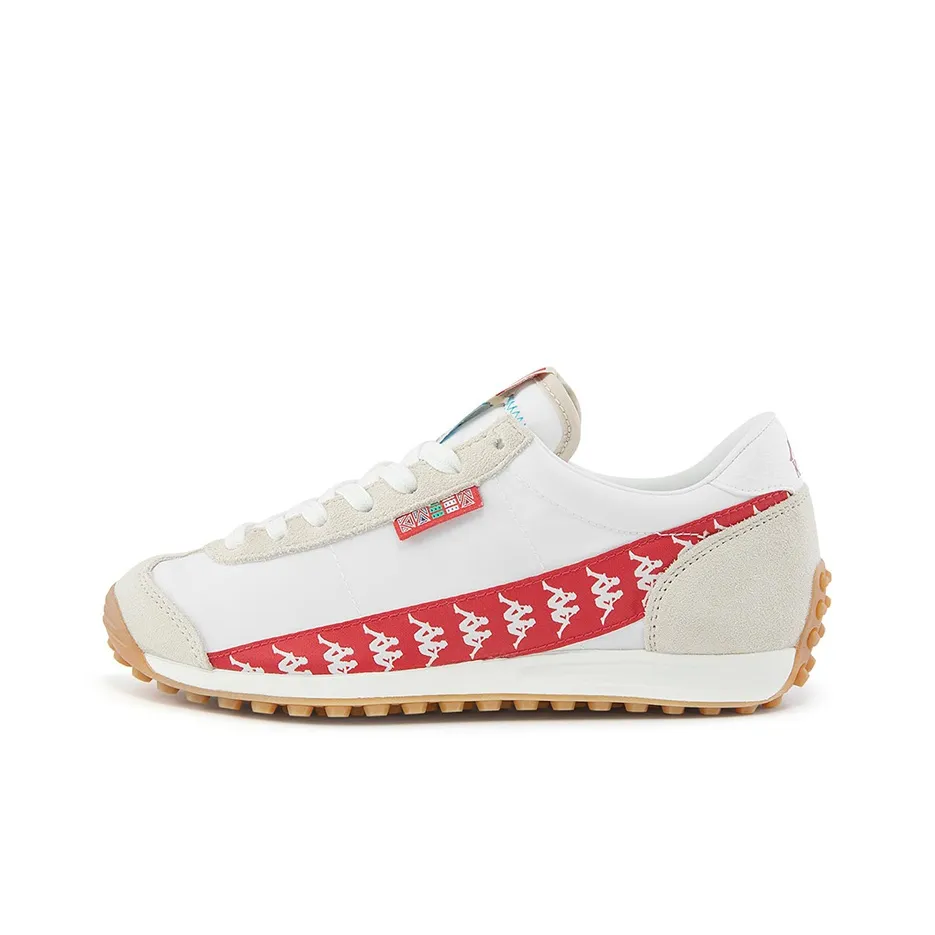 Kappa Casual Shoes Unisex Low Top Korean White/Cherry Red