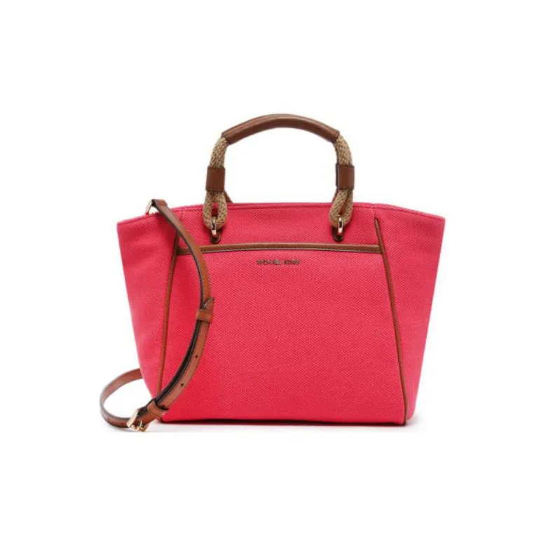 MICHAEL KORS Talia Cotton Canvas Tote Bag, Shopping Bag, Shoulder Bag, Crossbody Bag, Handbag Small Women's Pink