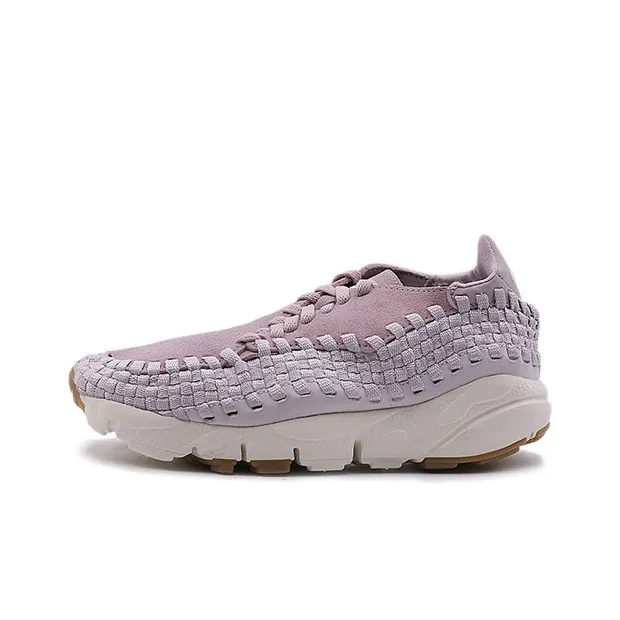 Nike Вязаные ткани Air Footscape PARTICLE Розовый Нескользящий Легкий Низкий Топ Повседневный Женский Розовый