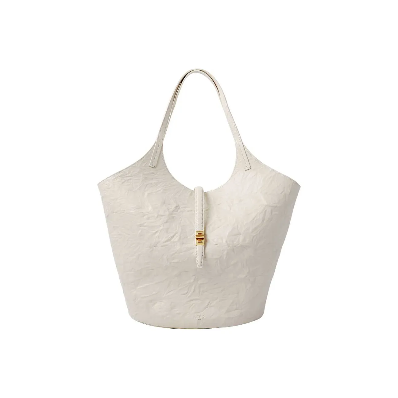 APEDE MOD Cow Leather Garden Basket Bag, Tote Bag, Shopping Bag, Handbag Large Size Women's Ivory
