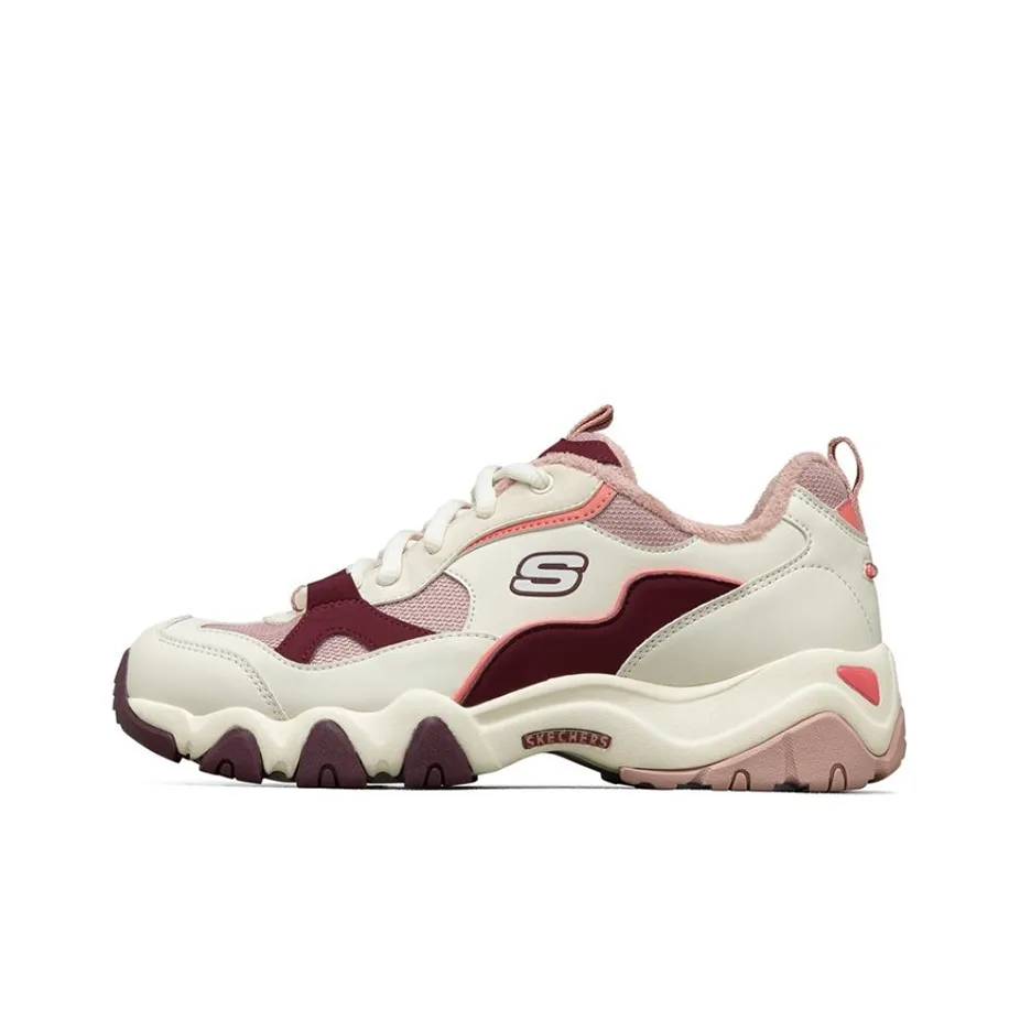 Skechers D'LITES 2,0 Низкий Топ Повседневная Обувь Женская Розовый Белый Красный