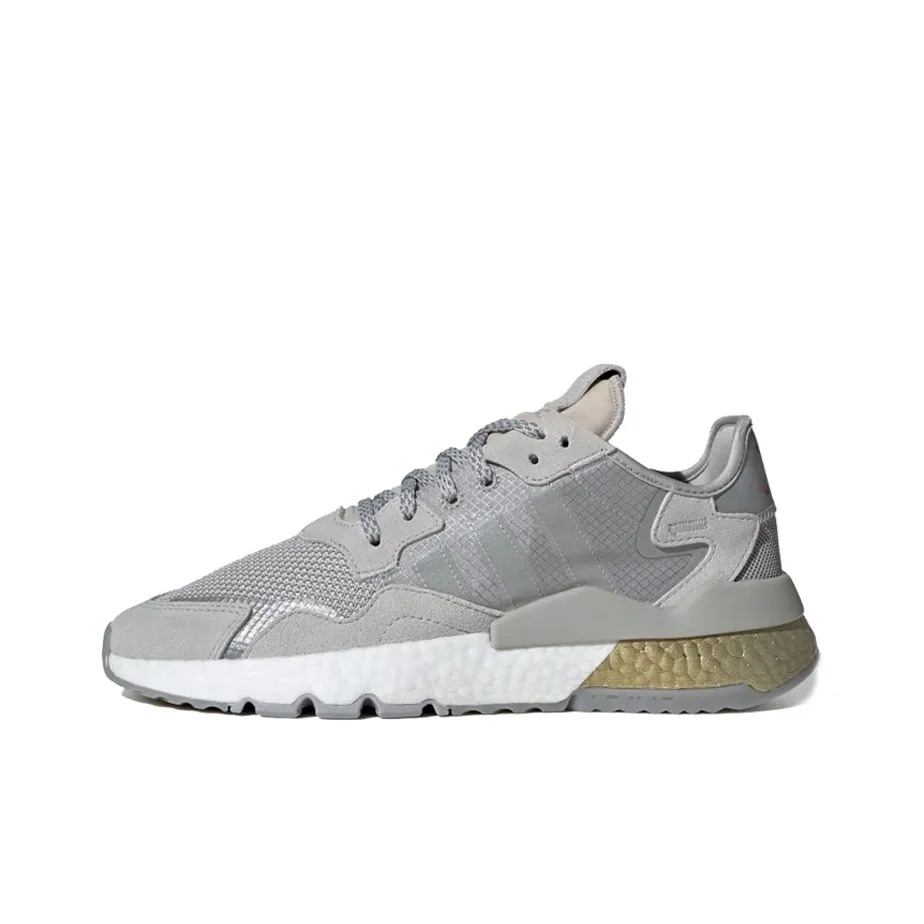 Adidas Originals Nite Jogger Non Slip Легкий Низкий Топ Casual Унисекс Серый Платина