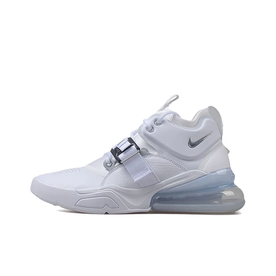 Nike Air FORCE 270 Белый Металлический Серебристый Амортизаторы Противоскользящий MID Топ Повседневный Мужской Белый Серебристый