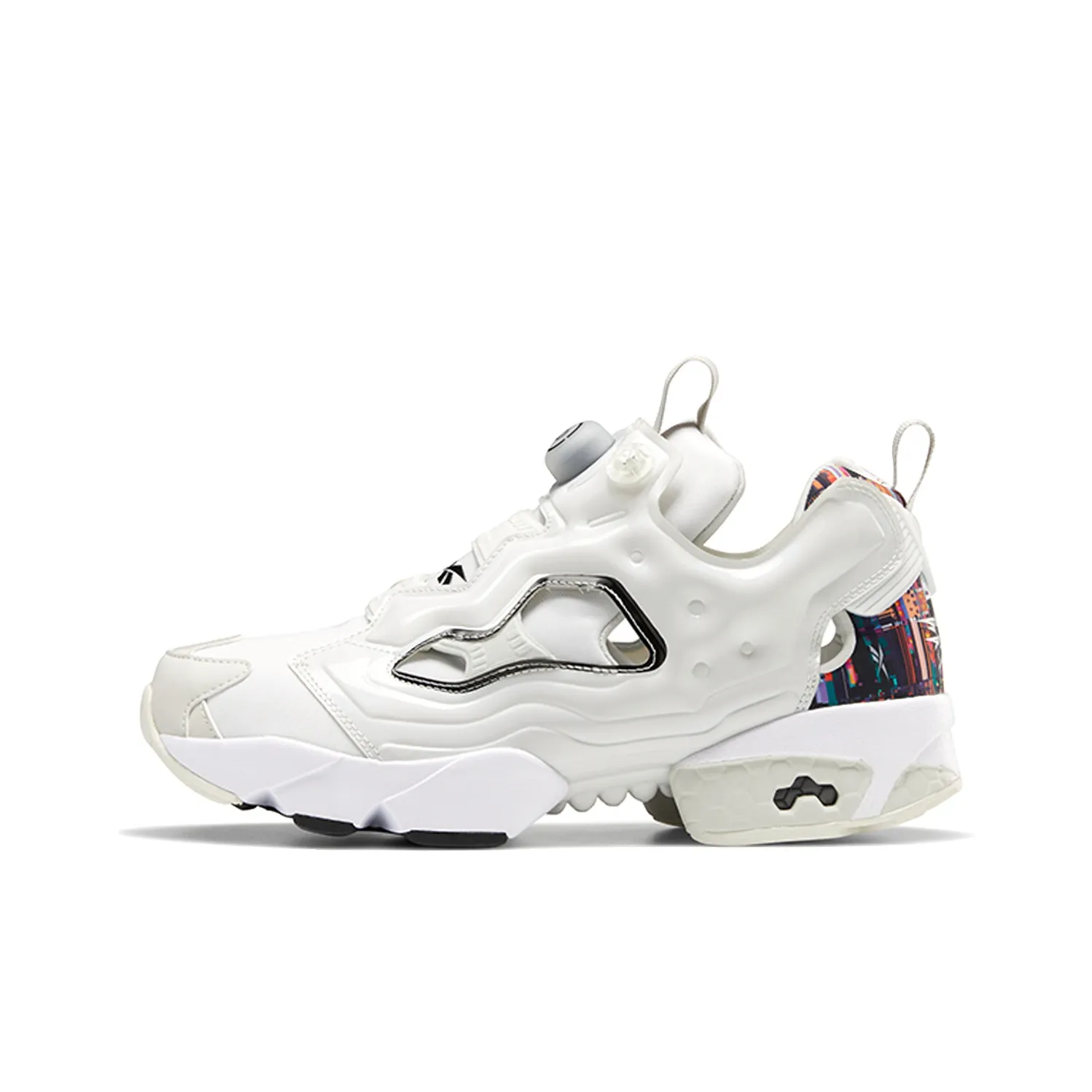 Reebok совместный Instapump Fury Амортизация Устойчивый к истиранию Дышащий Низкий Верх Повседневный Унисекс Серый Белый