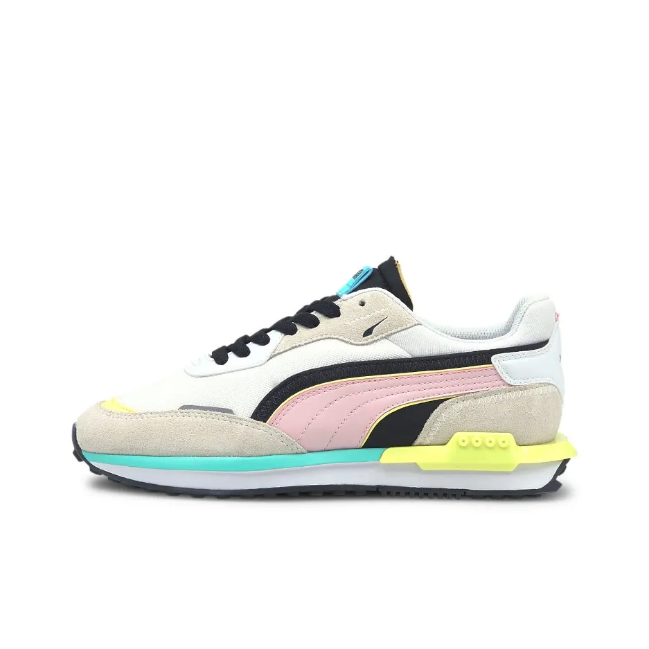 PUMA City Rider Casual Shoes Unisex Low Top Gray Black Yellow