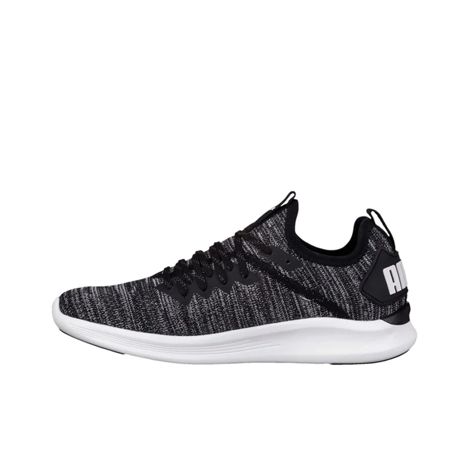 PUMA Ignite Flash Evoknit Low Running Shoes Black/Grey Women's