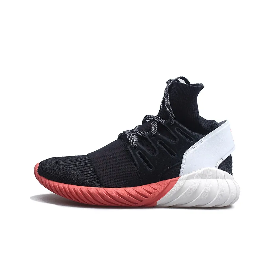 Adidas Originals Tubular Doom PK Устойчивый к истиранию высокий топ Повседневная обувь Мужская Черный Красный Белый