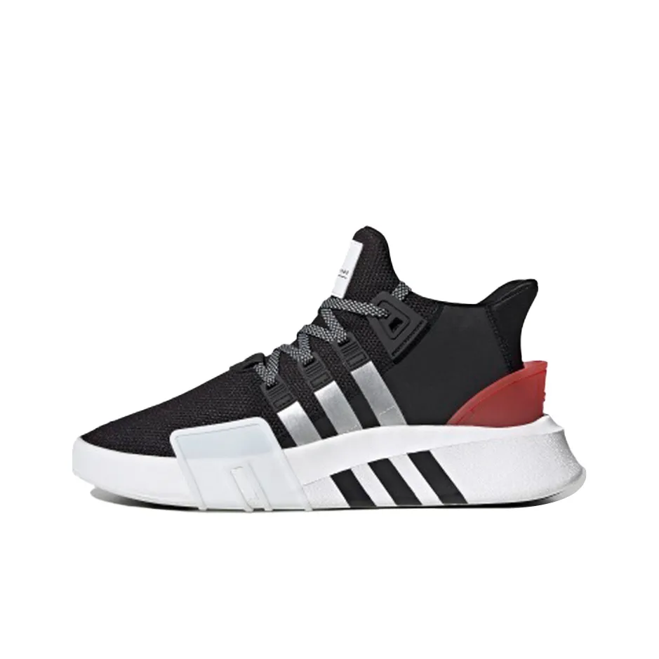 Adidas Originals Eqt Bask Adv Амортизаторы Шок Устойчивость к истиранию MID Топ Casual Унисекс Черный Красный