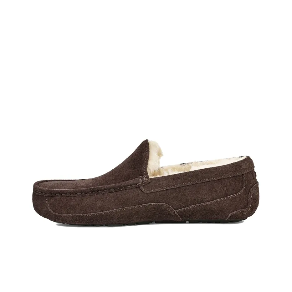 UGG Ascot Slipper Cozy Athleisure Casual Sports Shoe Brown Fleece Lined