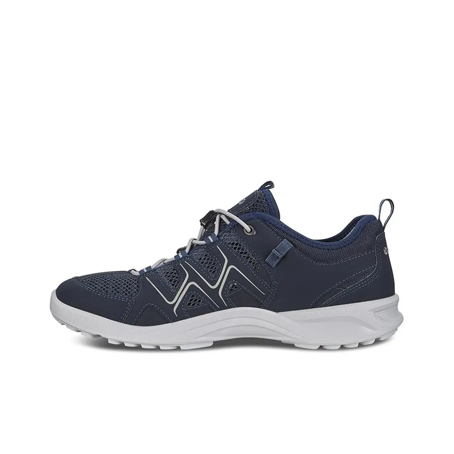 Ecco Hot Cool Lightweight Collection Breathable Low Top Sports Casual metallic shoes Men's Dark Blue