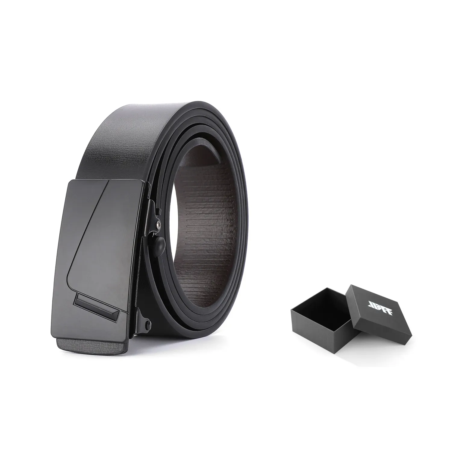 XXOFF Легкий Деловой формальный Черный Металлическая пряжка с Нет Teeth Автоматическая застежка Ремни из ПУ кожи Мужской