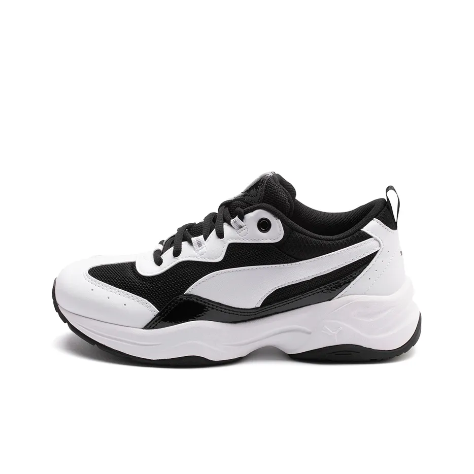 PUMA Cilia Patent Low Топ Кэжуал Женские Белый Черный