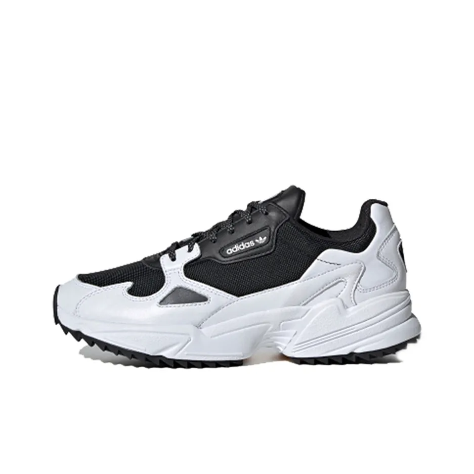 Adidas Originals Falcon Trail Anti-slip Lightweight Low-top Casual Shoes Women's Black White Adidas Originals Falcon Trail Anti-slip Легкий Низкий Топ Повседневная Обувь Женская Черный Белый