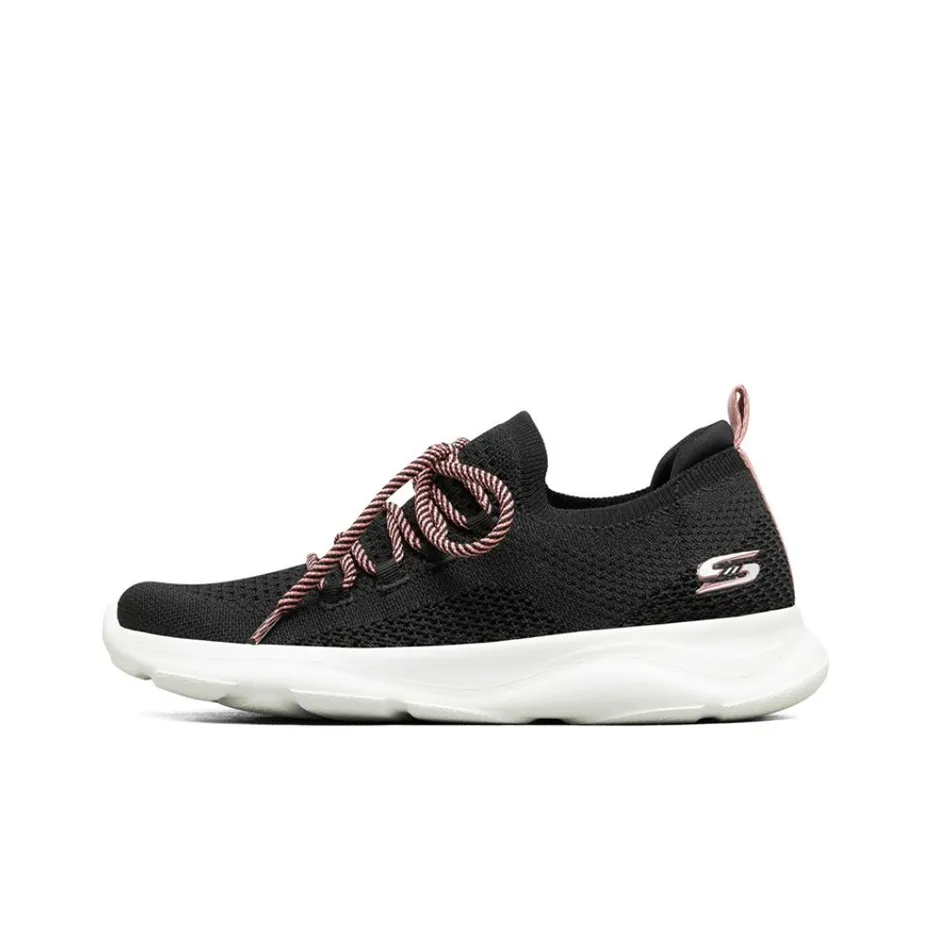 Skechers Низкий Топ Casual Женский Черный Белый Розовый