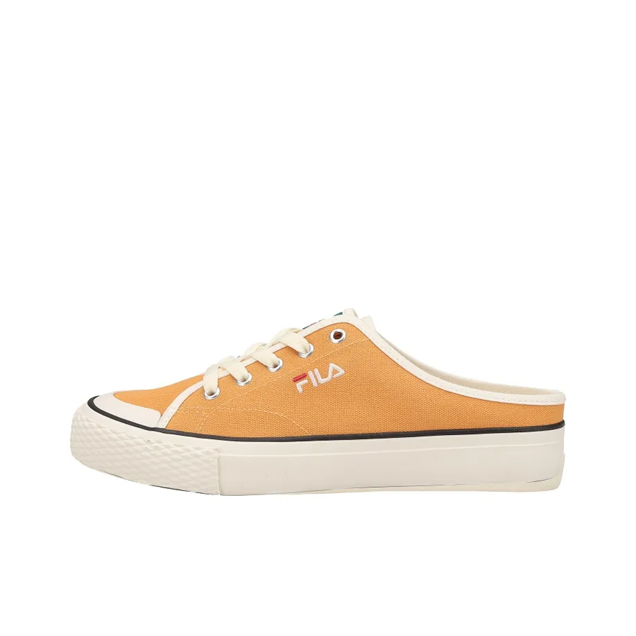 FILA Classic Kicks Устойчивый к истиранию Дышащий Низкий Топ Повседневная обувь Унисекс Оранжевый Черный Белый