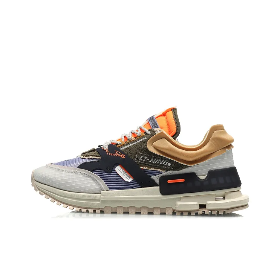LiNing 001 Slip Resistant, Breathable, And Supportive Low Top Casual Shoes Men's Gray Green Purple