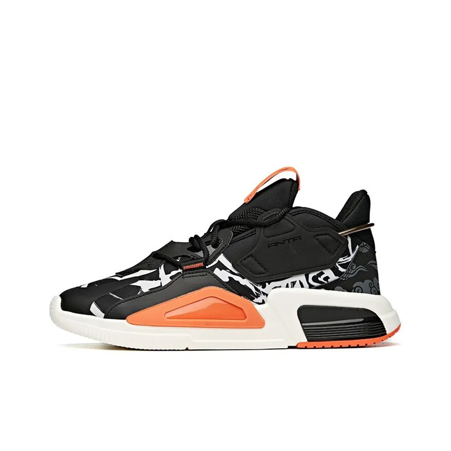 ANTA Life Collection Casual Shoes Men's Low Top Black/White/Orange