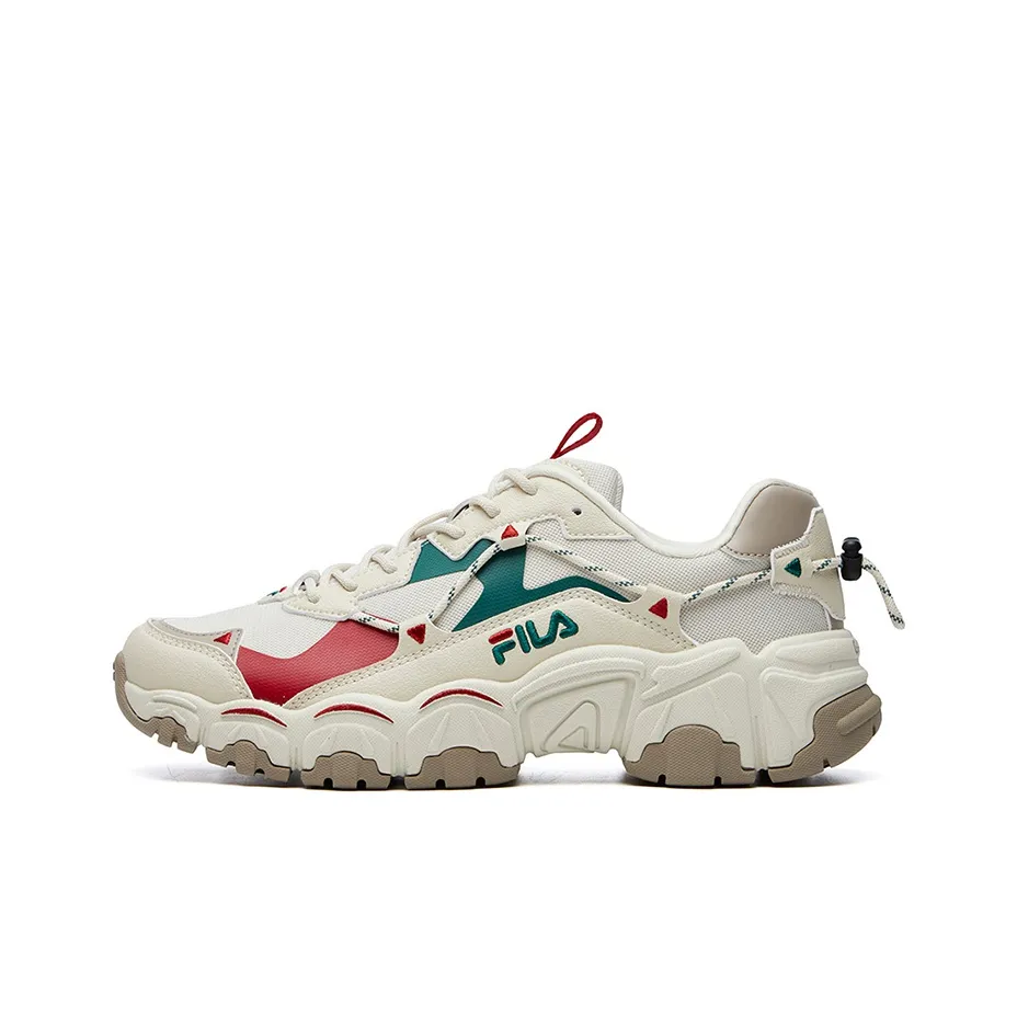 FILA Cat Claw Casual Shoes Women's Low-Top Dove Yellow/Red/Green