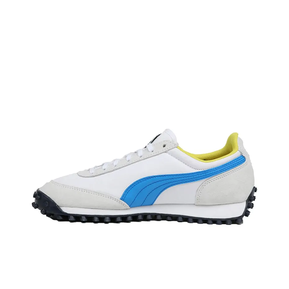 PUMA Fast Rider Амортизация Устойчивый к истиранию Легкий Низкий Топ Casual Унисекс Белый Синий