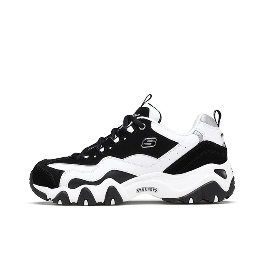 Skechers D'Lites Дышащий Низкий Топ Casual Женский Белый Черный