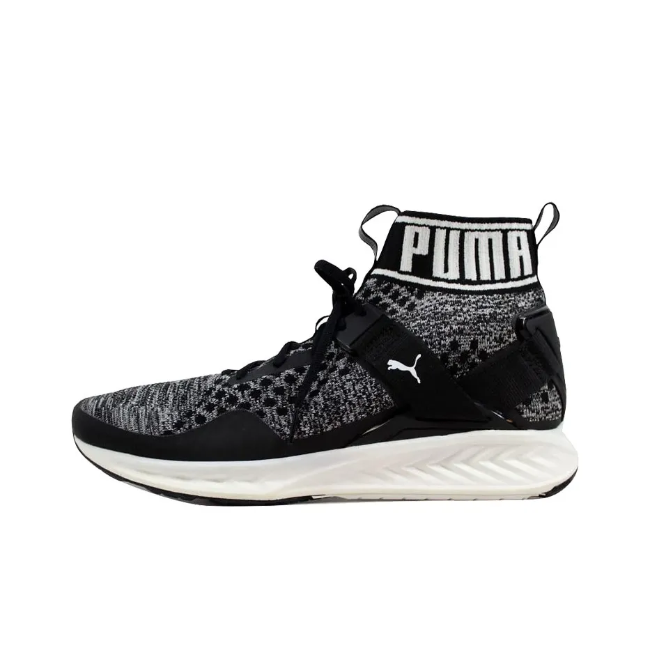 PUMA Ignite EvoKnit Black/Quiet Shade White