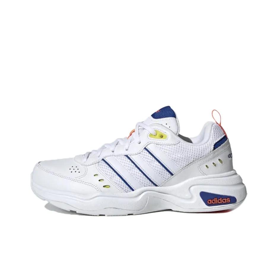Adidas Neo Strutter Slip Resistant Abrasion Resistant Низкий Топ Повседневная обувь Мужская Белый Синий Желтый