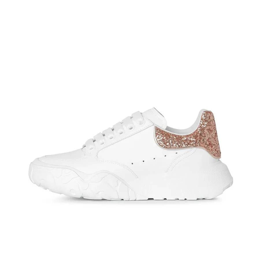Alexander McQueen Court Trainer 'White Rose Glitter' Women's