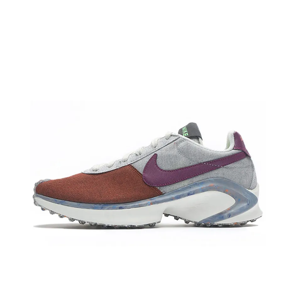 nike D MS X WAFFLE Амортизаторы Shock Slip Resistant Abrasion Resistant Низкий Топ Повседневная обувь Мужская Серый Коричневый Фиолетовый