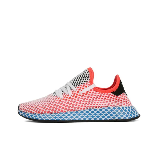 Adidas Originals Deerupt Runner Low Топ Кэжуал Унисекс Красный Синий Белый