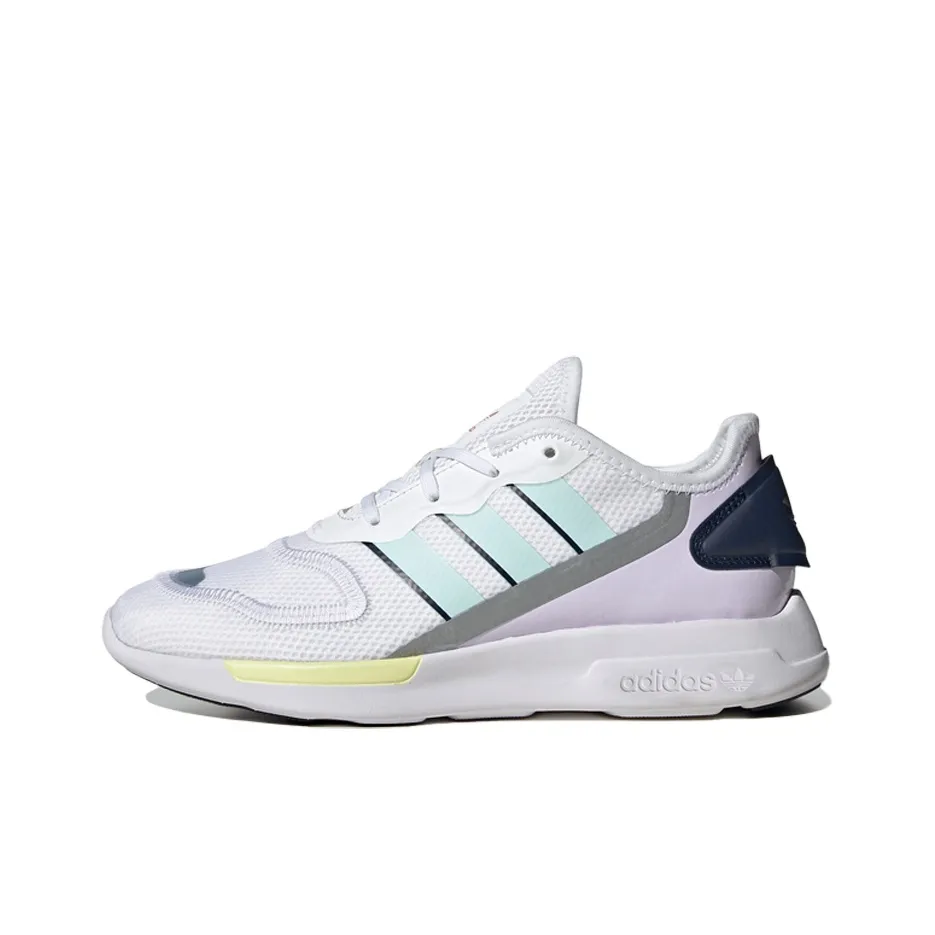 Adidas Originals ZX 2K Florine Противоскользящий Устойчивый к истиранию Низкий Топ Casual Женский Белый Фиолетовый Зеленый