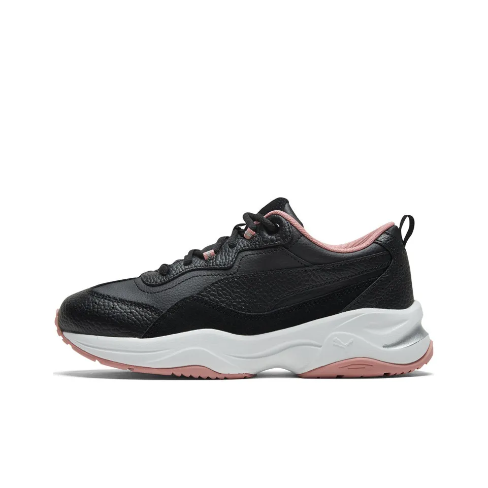 PUMA CILIA LUX Амортизация Покрытие Поддержка Низкий Топ Casual Женский Черный Розовый