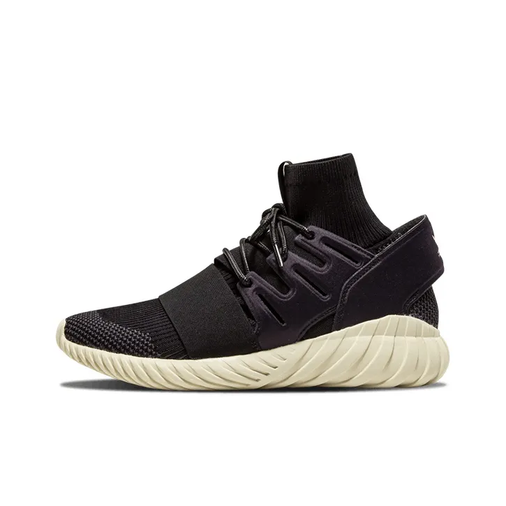 Adidas Originals Tubular Doom Primeknit Нескользящий Легкий Высокий Топ Повседневный Унисекс Черный