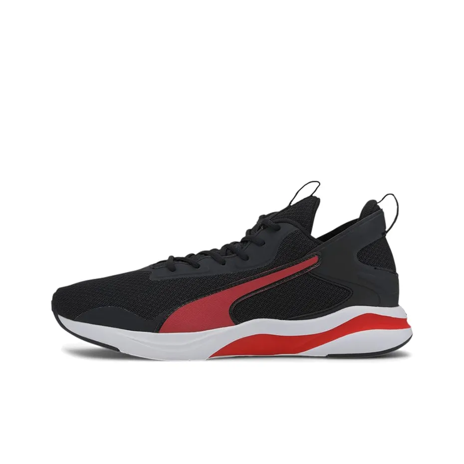 PUMA Softride Casual Shoes Men Low Top Black/White/Red