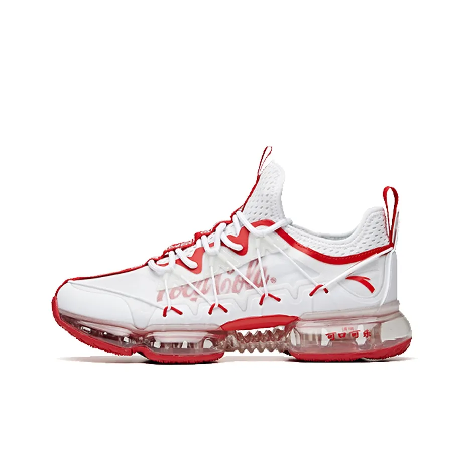 COCA COLA x ANTA Амортизация Низкий Топ Повседневный Женский Красный Белый