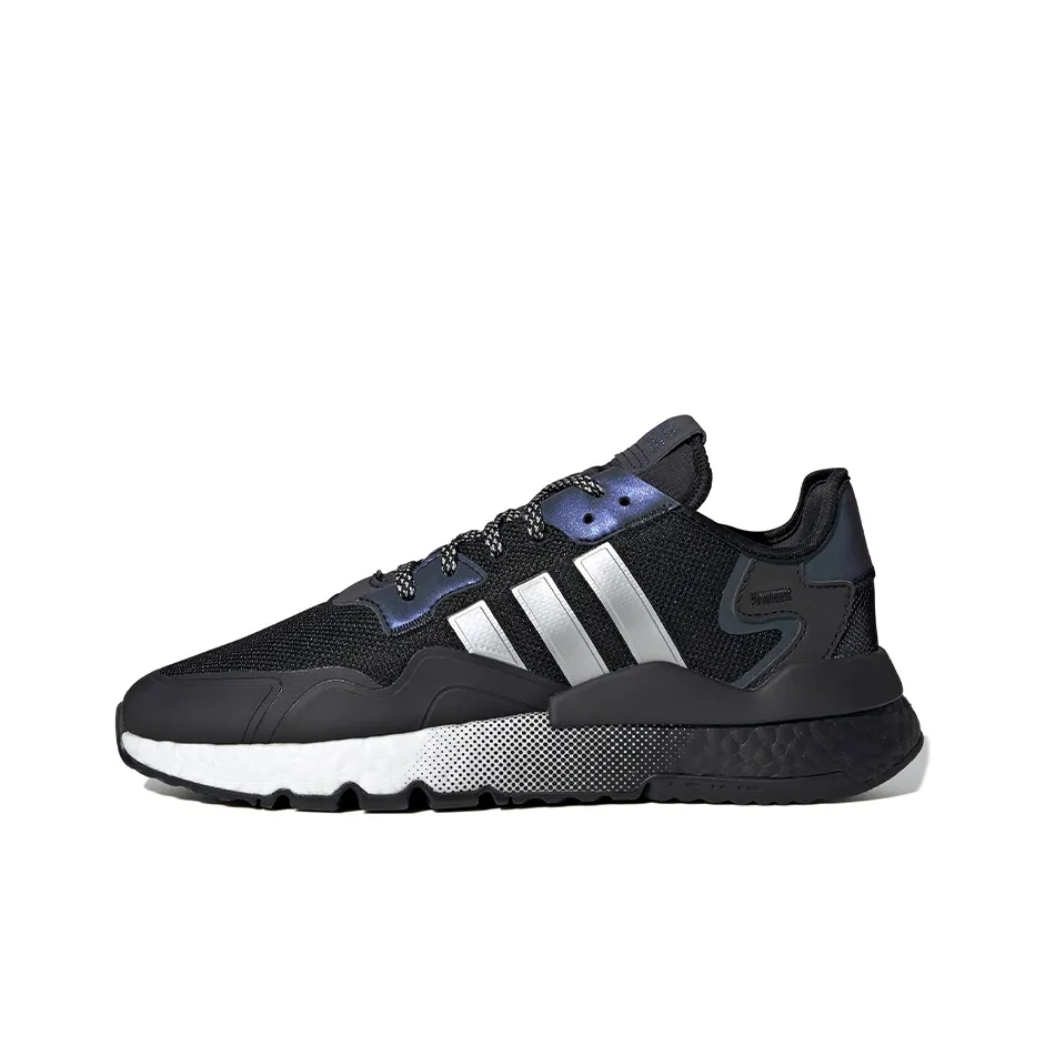 Adidas Originals Nite Jogger Шокабойеры Противоскользящий Низкий Топ Повседневный Мужской Черный Синий Белый