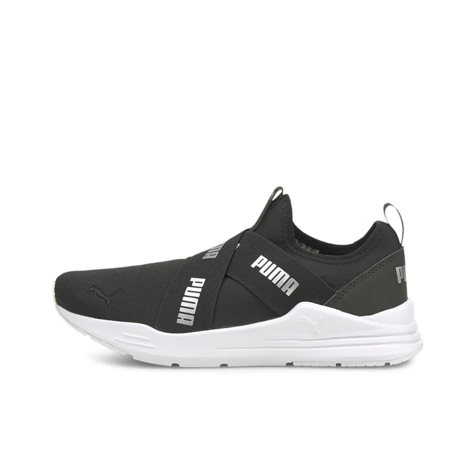 PUMA Wired Run Slip On 'Black Silver' Women's