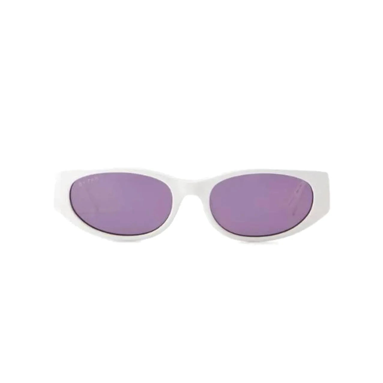 By Far Plate Frame Irregular Shape Sunglasses Women's White