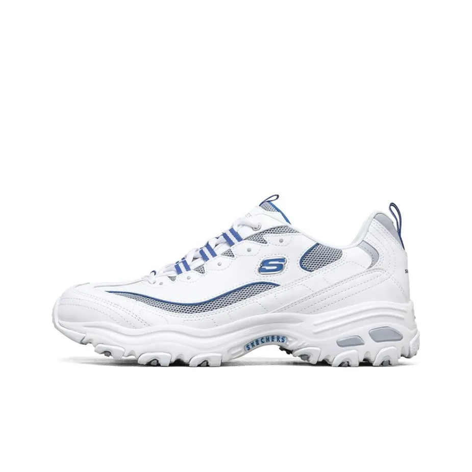 Skechers D'LITES 1,0 Little Sweet Bean Амортизация Устойчивость к истиранию Дышащий Низкий Топ Casual Мужской Белый Синий