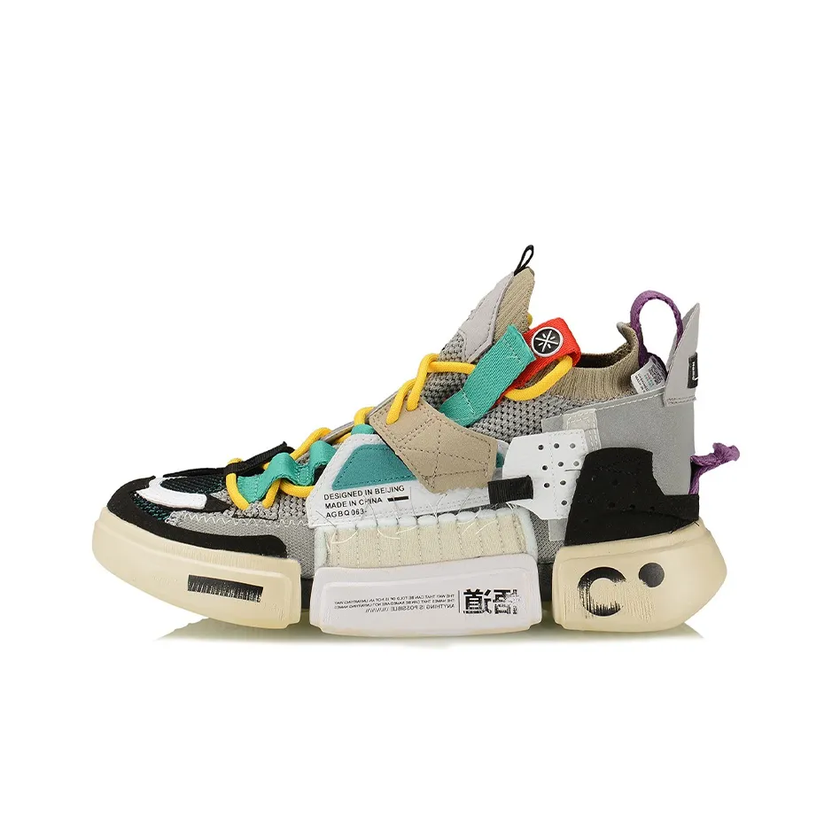 LiNing Essence 2 Sample For Sale SFS Slip Resistant And Breathable Mid Top Casual Shoes Women's Microcrystalline Gray
