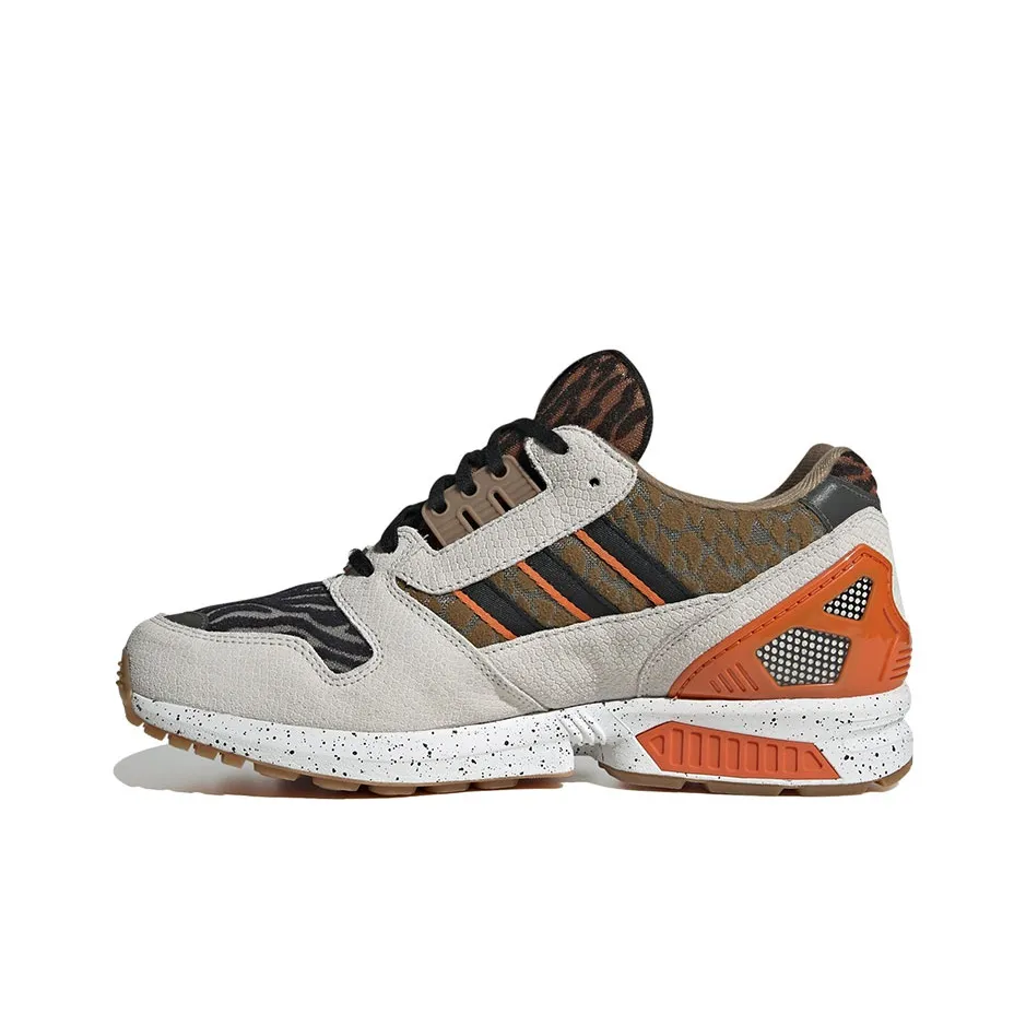 Bape X UNDEFEATED x Adidas Originals ZX 8000 Crazy Animals Wild Zoo Low Top Casual Unisex Black White Brown