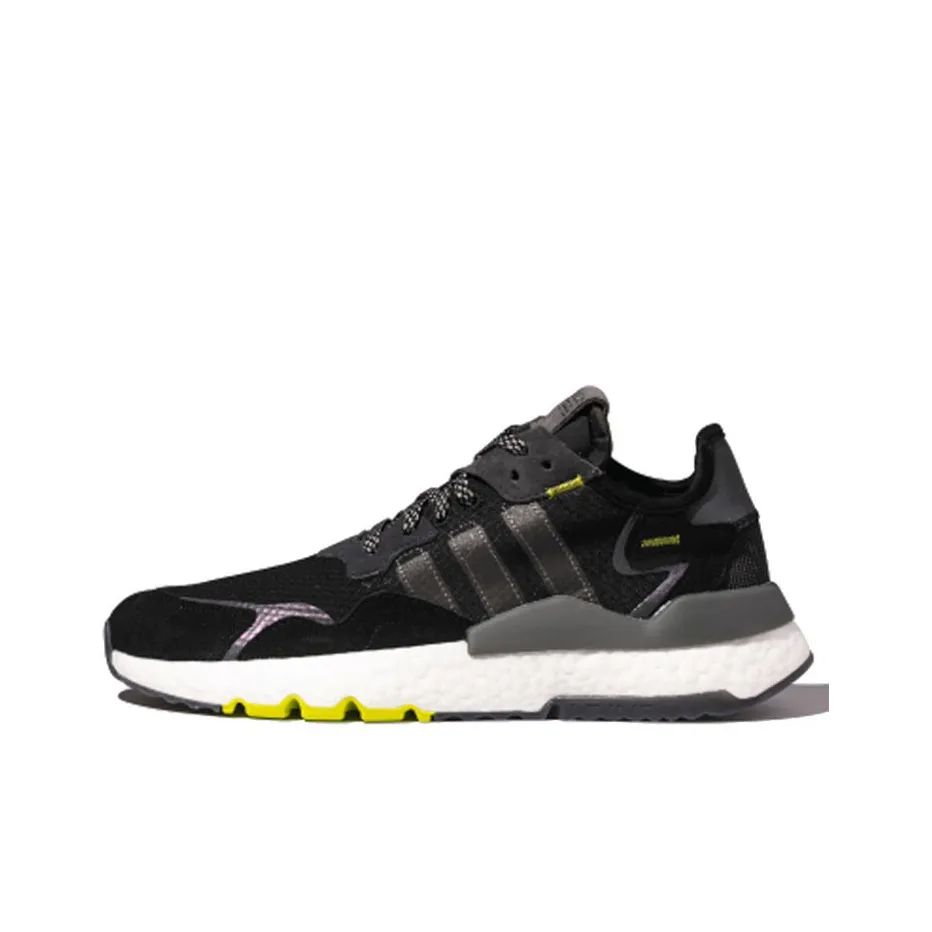 Adidas Originals Nite Jogger Устойчивый к истиранию Низкий Топ Casual Унисекс Черный Серый