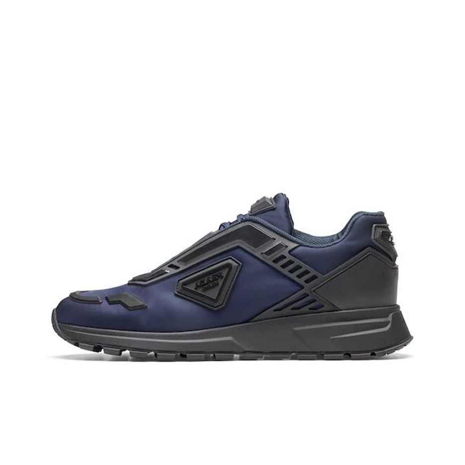 靴 prada sports flat shoes Prada Sport Black Leather And Nylon Low Top Sneakers Size 44