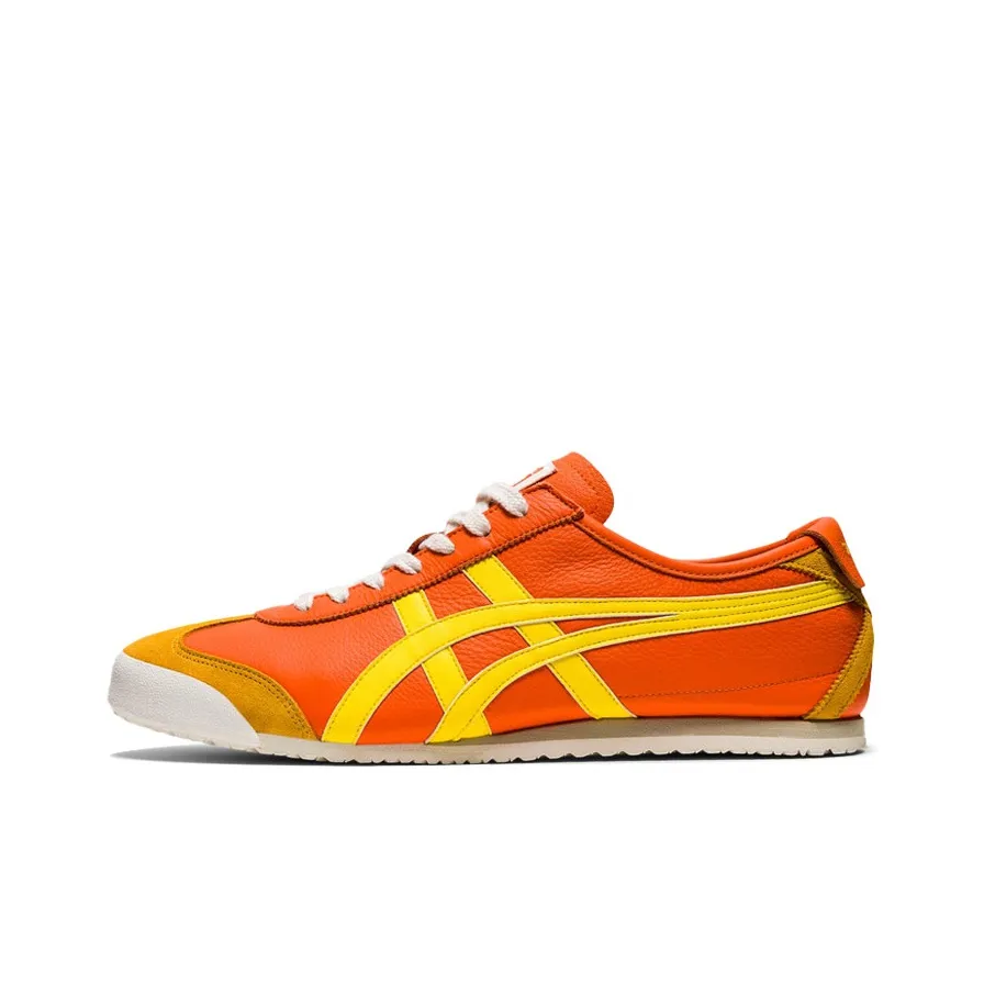 Onitsuka Tiger MEXICO 66 Амортизаторы Slip-resistant Низкий топ Casual Унисекс Оранжевый Желтый