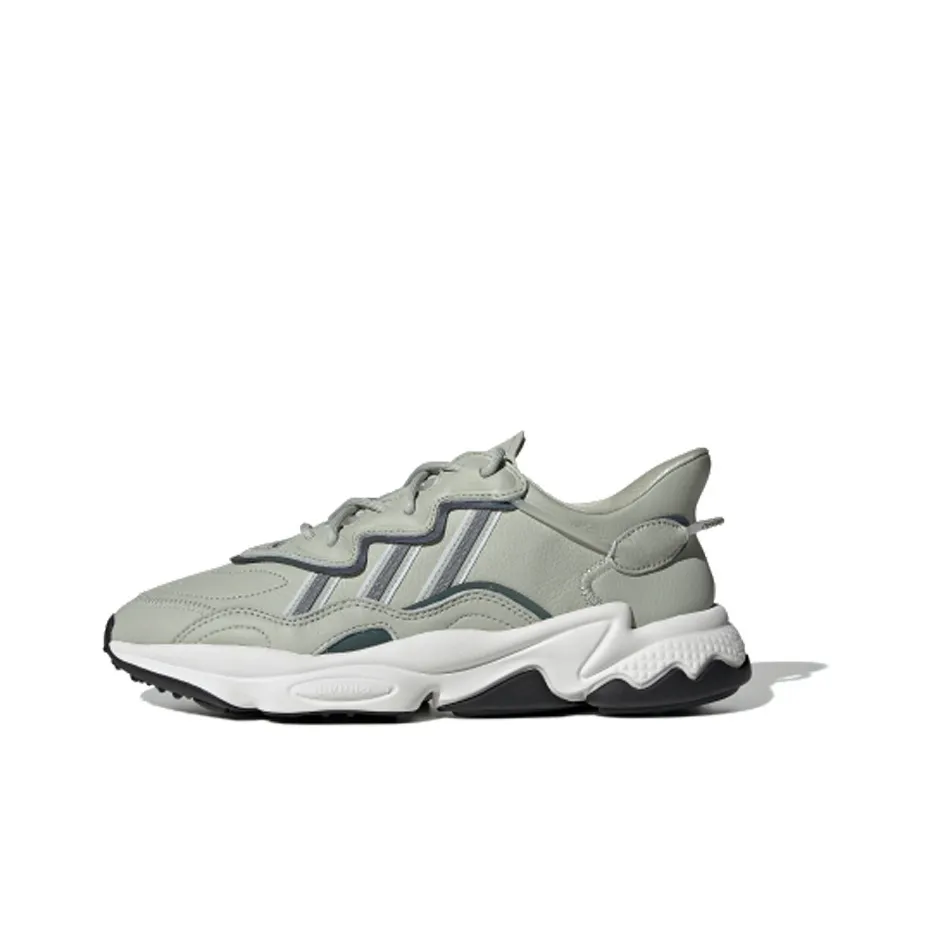 Adidas Originals Ozweego Шок Абсорберы Противоскользящие Устойчивые к Износу Низкий Топ Повседневный Унисекс Серый Белый