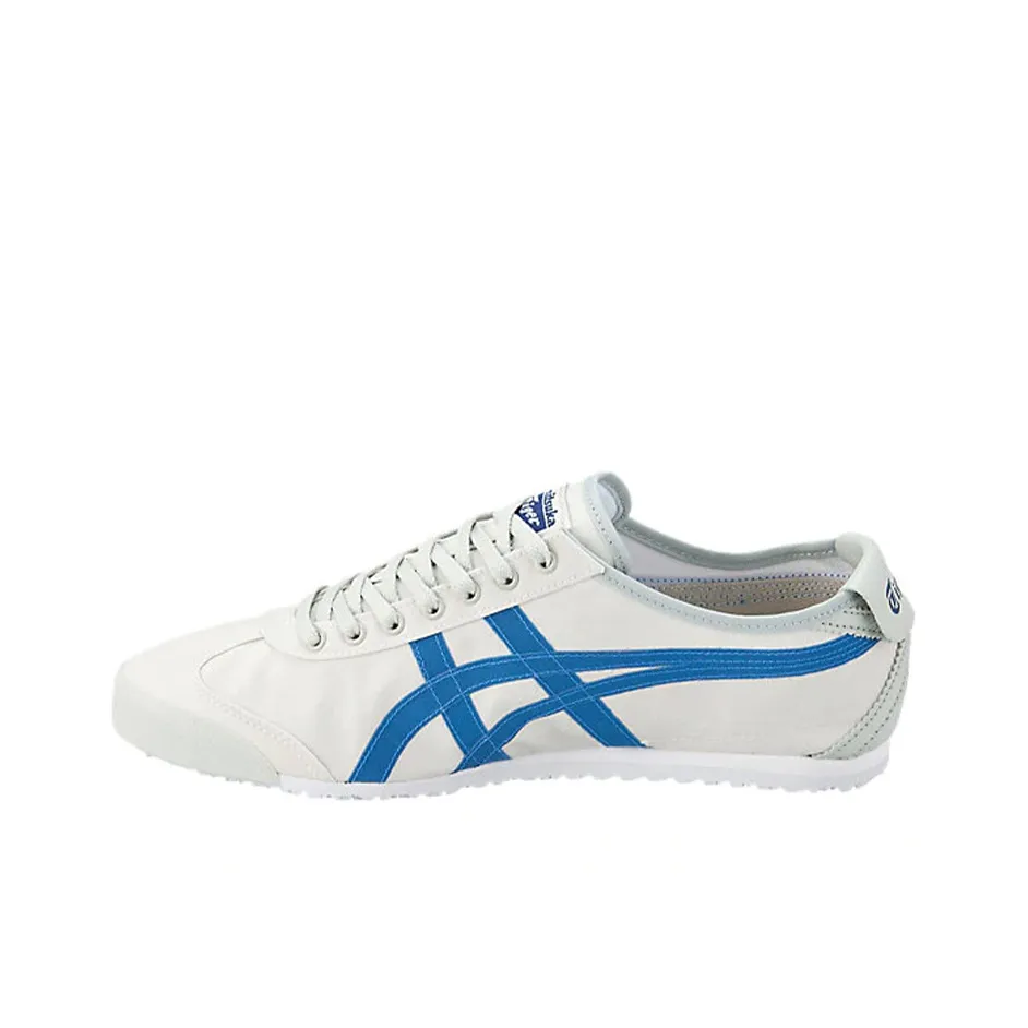 Onitsuka Tiger MEXICO 66 Износостойкий Дышащий Легкий Низкий Топ Casual Унисекс Бежевый Белый Синий