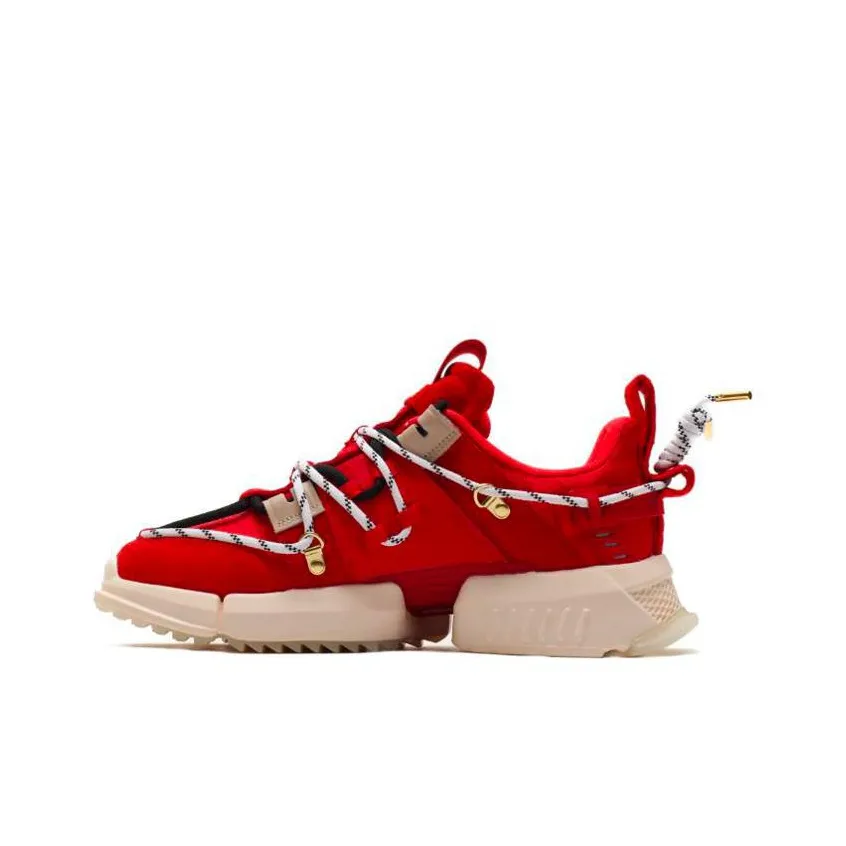 Атмос x LiNing Pan Gu Титан 20SP S Амортизаторы Slip-resistant Низкий Топ Casual Женский Красный