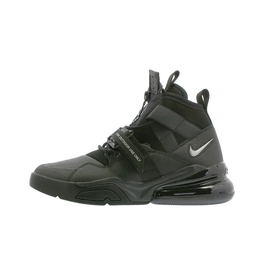 Nike Air FORCE 270 Нескользящий Легкий MID Топ Повседневная обувь Мужская Городская техвир Черный